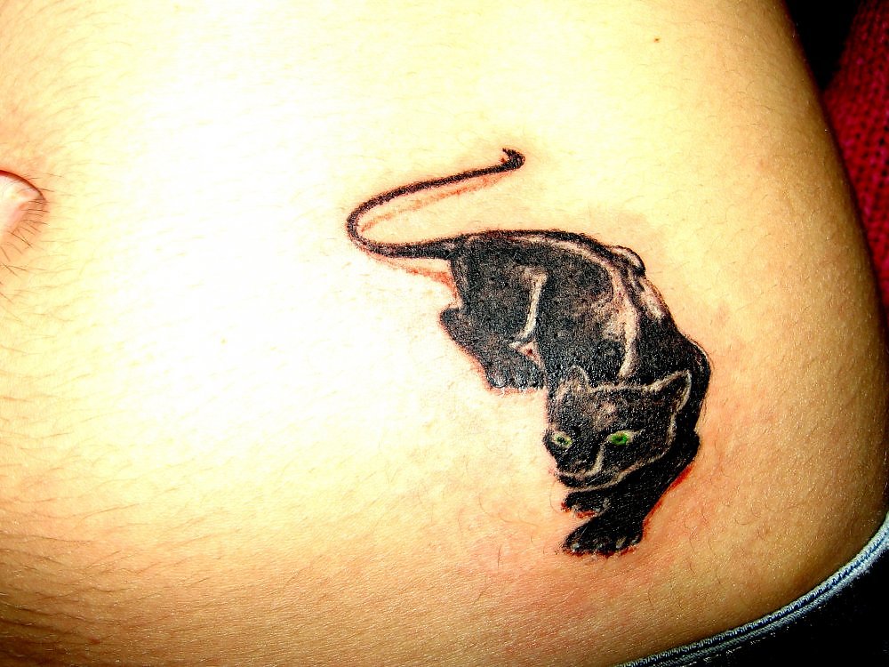 Татуировки пантер на спине