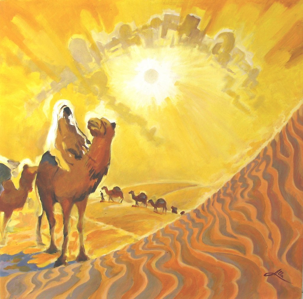 Верблюд Караван пустыня в картинах художников в картинах художников