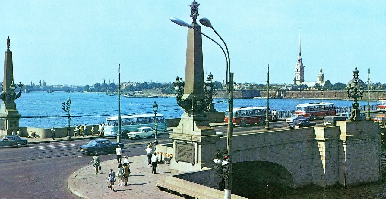 Троицкий мост 1950-е Санкт Петербург