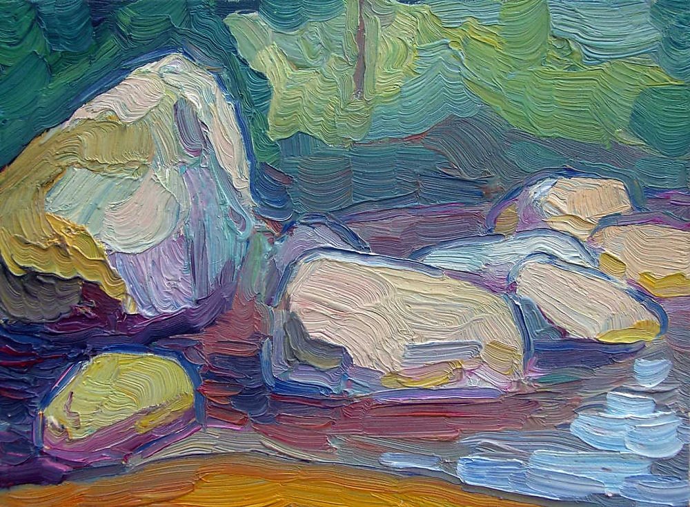 Painting stones. Живопись на камнях. Камни в картинах художников. Камни живопись маслом. Изображение камней в живописи.