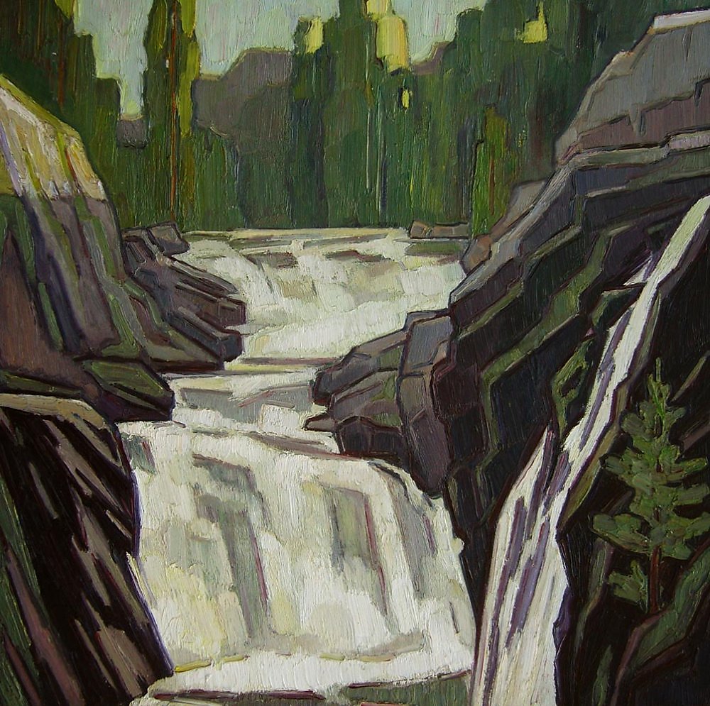 Водопад Кивач в Карелии рисунок