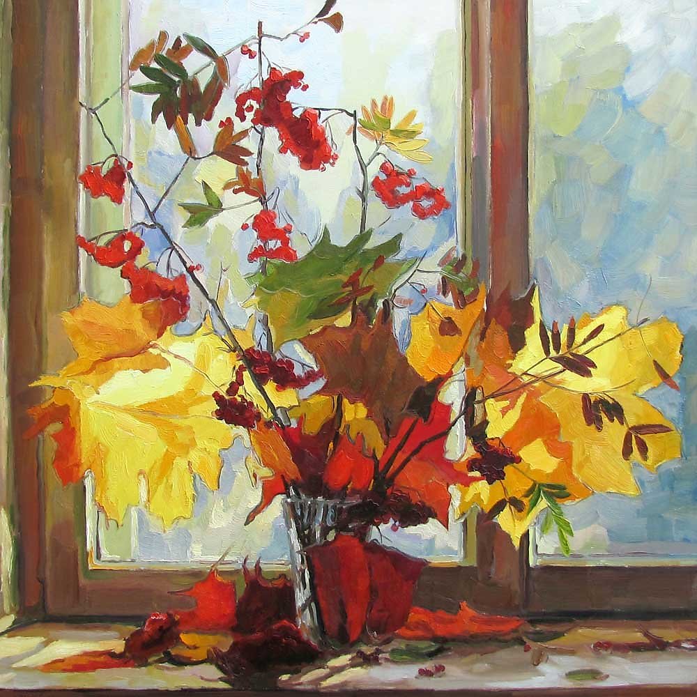 Осенний натюрморт в живописи Олега Теняева
