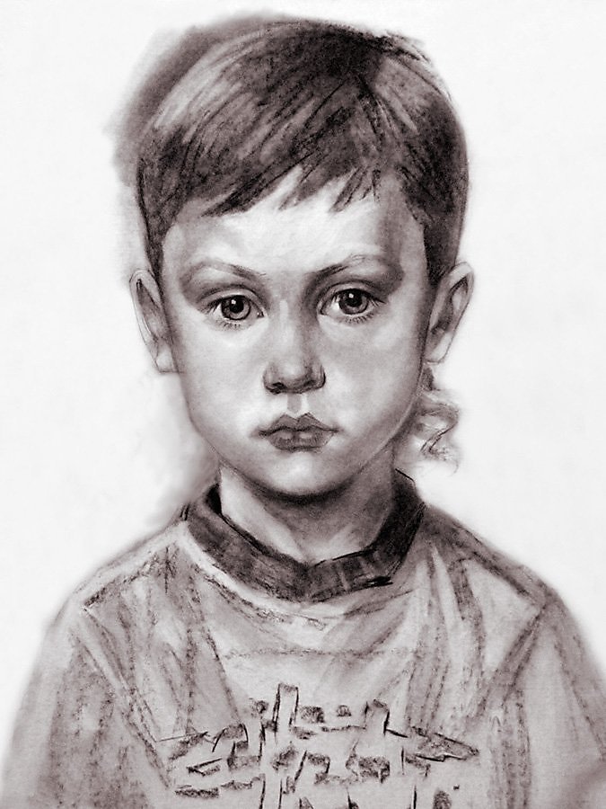 Фото мальчика нарисованного