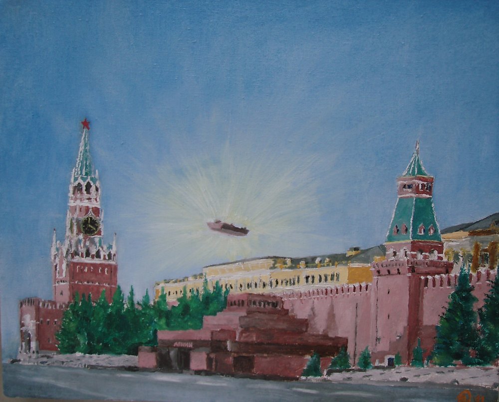 Кремль карандашом цветными мавзалия