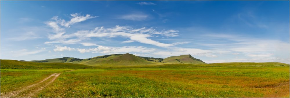 Степь Хакасии весной