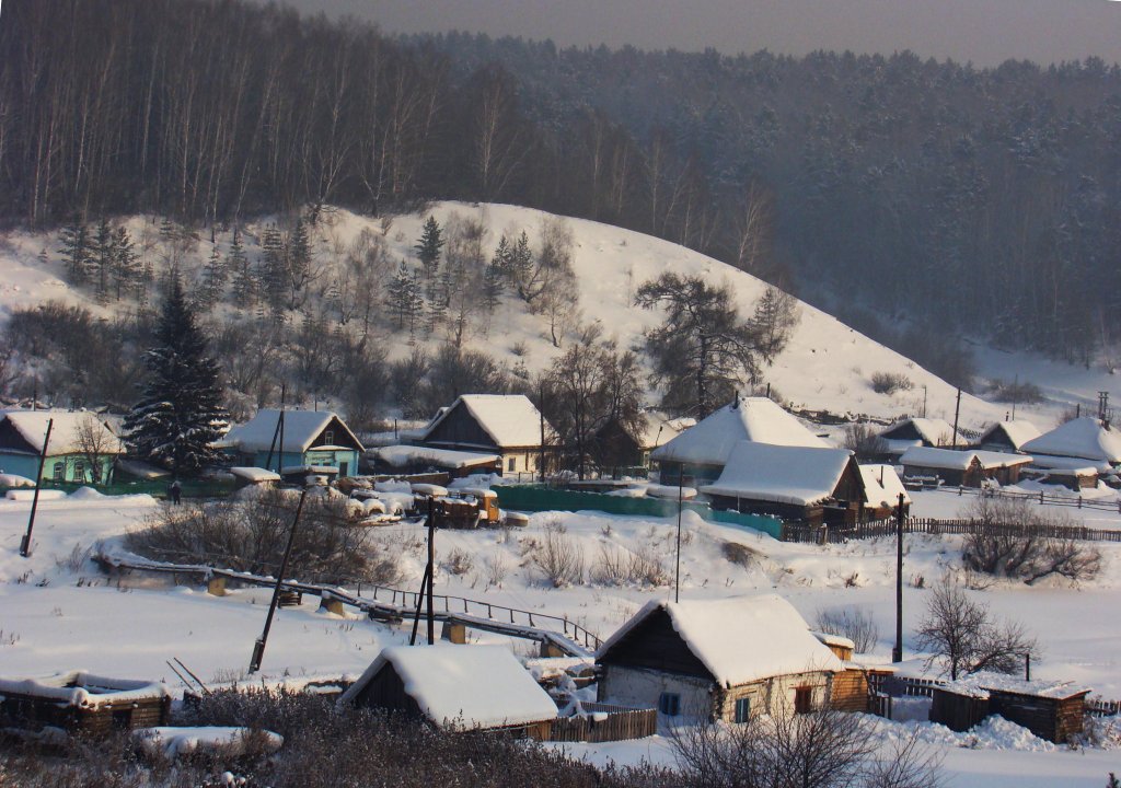 Глухая деревня в России Тайга Сибирь