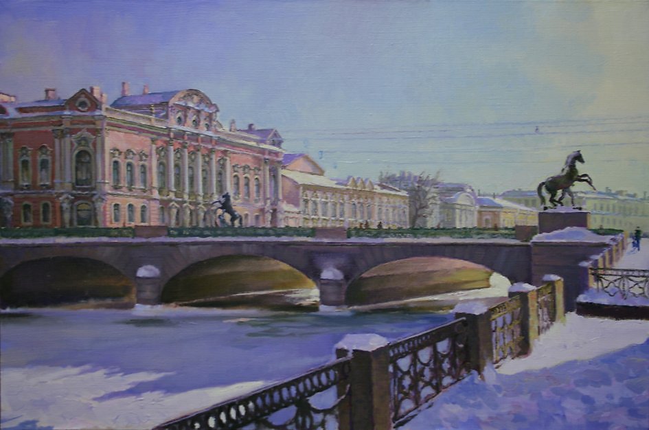 Рисунок аничкова моста