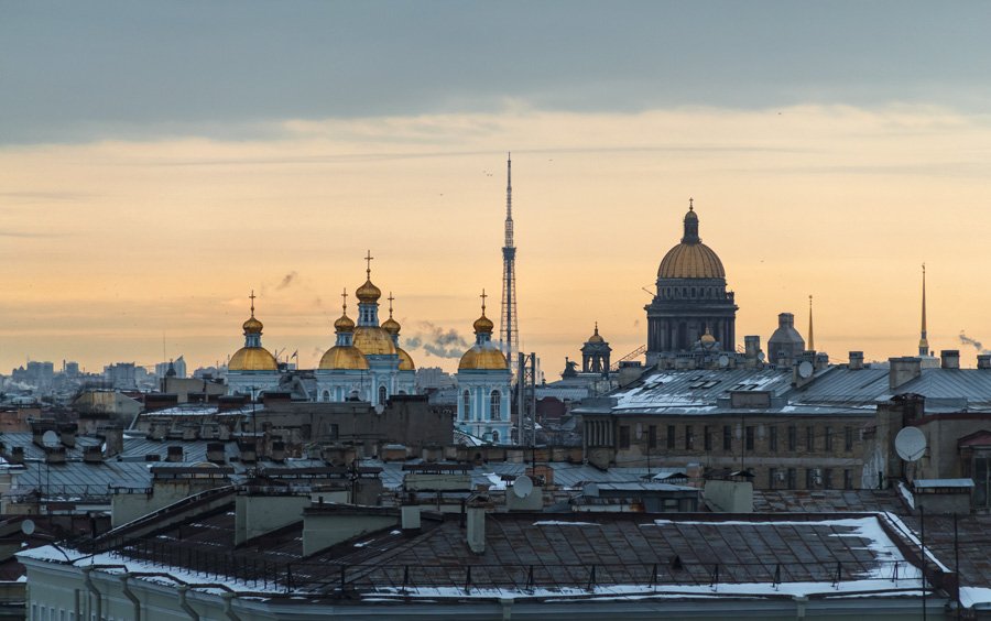 Крыши санкт петербурга зимой