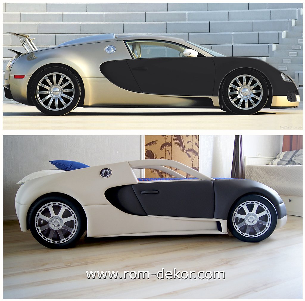 Детская кровать автомобиль Bugatti Veyron