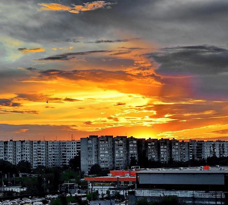 Фотографии на закате в городе