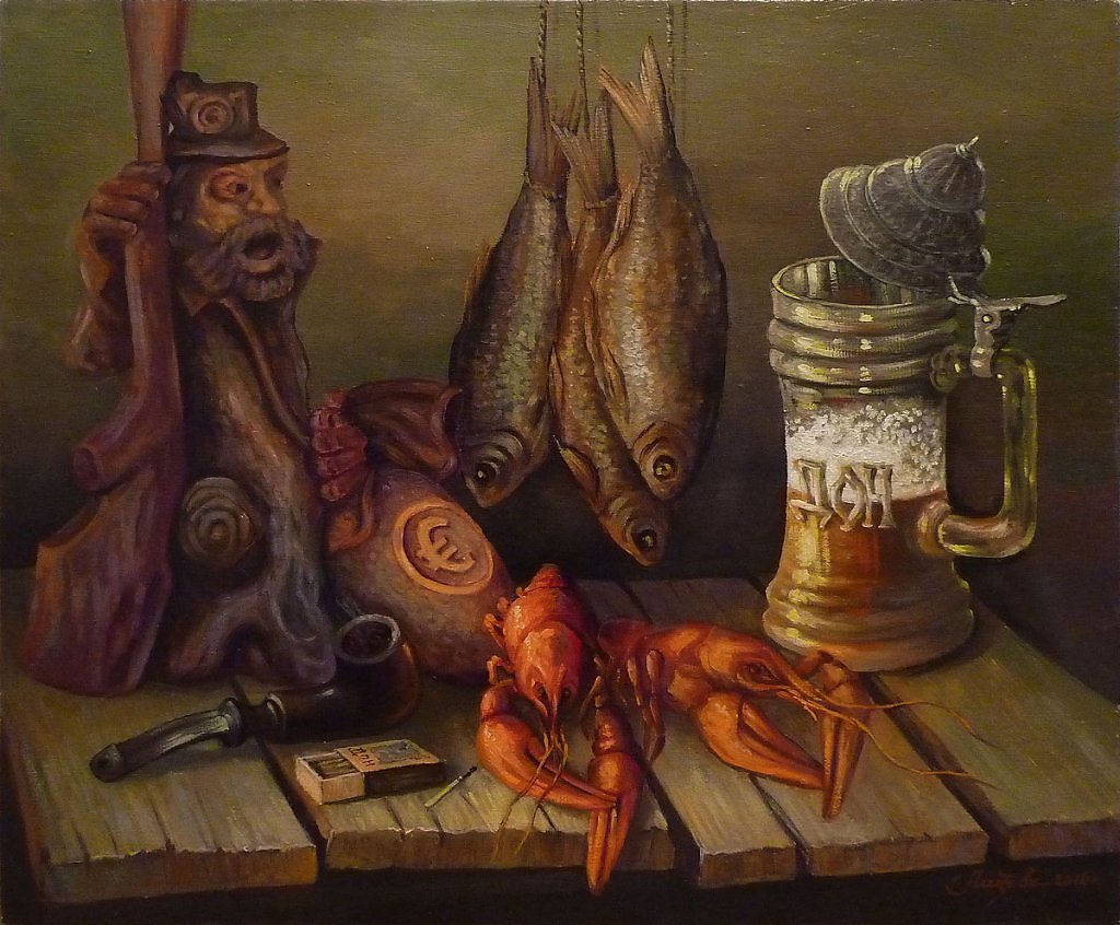 Геннадий Литвиненко натюрморт с пивом