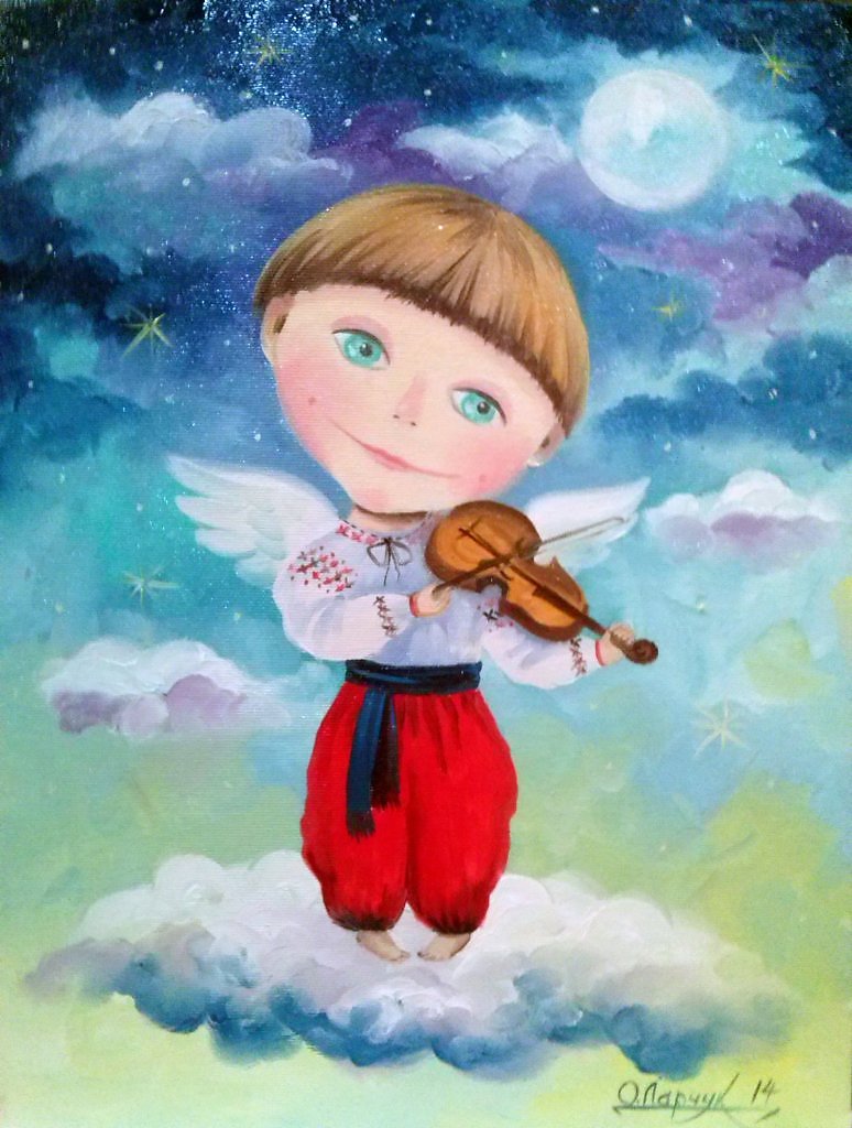 Картина ангелы играющие на скрипке