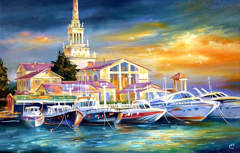 Рисунок морпорт сочи