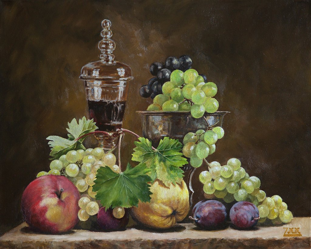 Сергей Андрияка натюрморт с виноградом