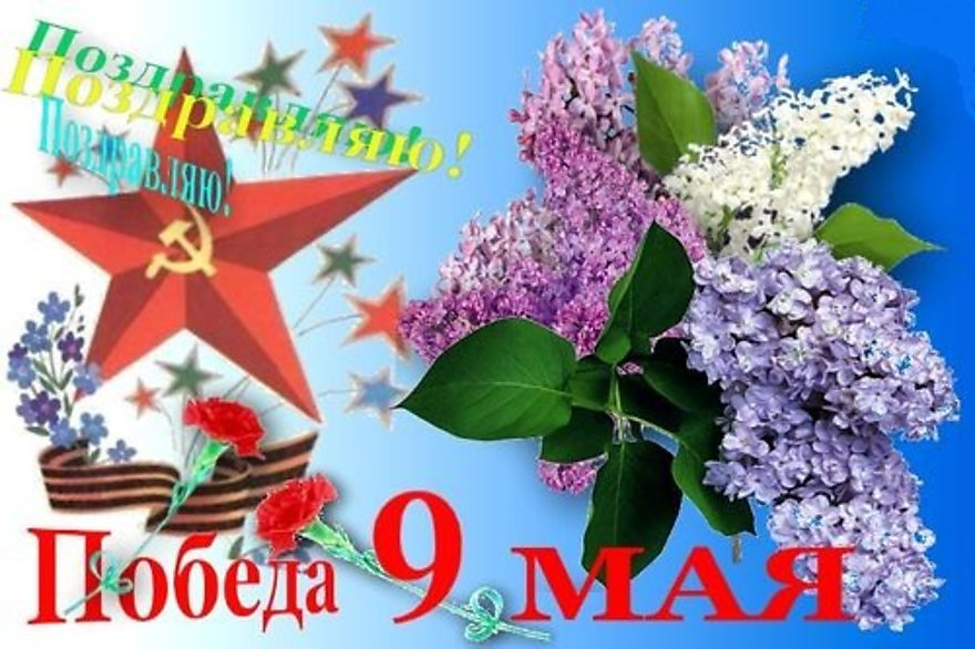 Картинки к 9 мая с сиренью